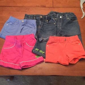 Girls - 4 Pairs of Shorts and 1 Pair Capris.